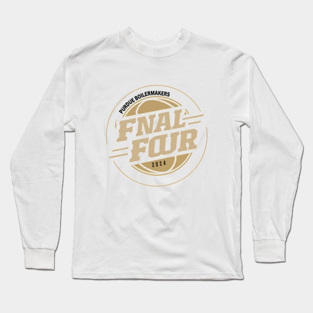 Purdue Boilermakers Final Four 2024 Long Sleeve T-Shirt by YASSIN DESIGNER